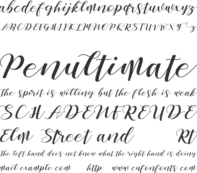 Zelifa font preview