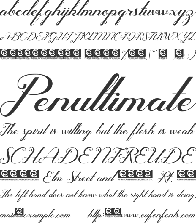 Glamoury font preview