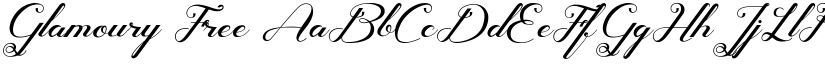 Glamoury Free font