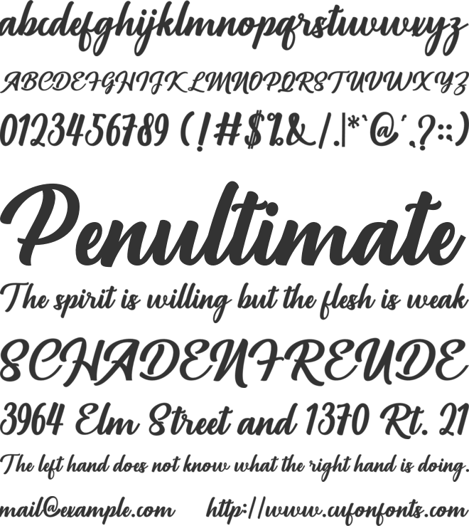 Richardine font preview