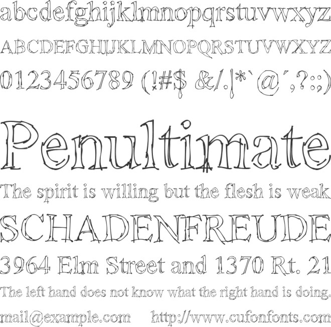 !Sketchy Times font preview