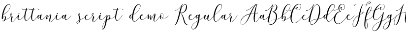 brittania script demo Regular font