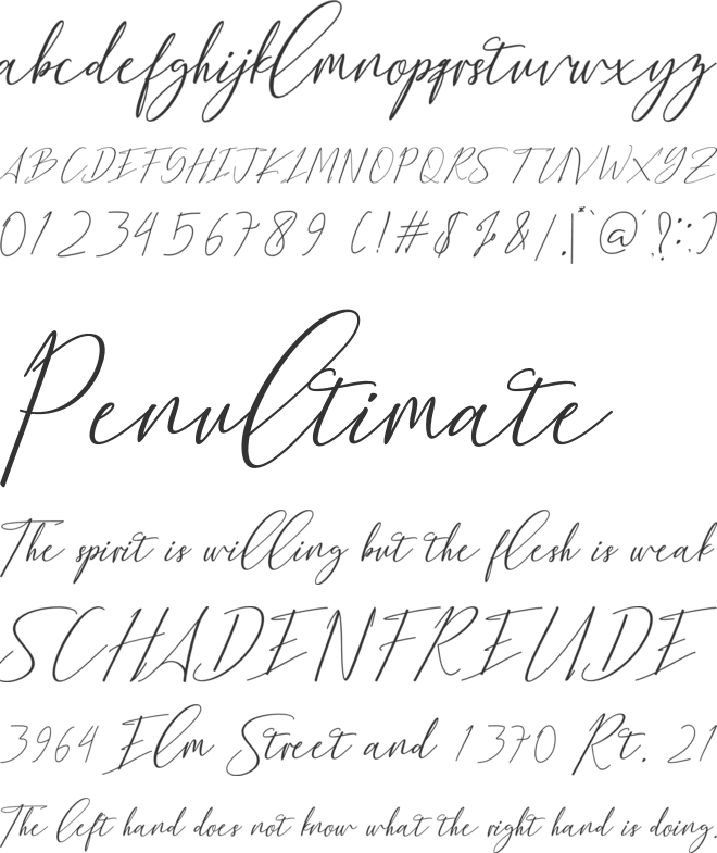 Bethany Script font preview