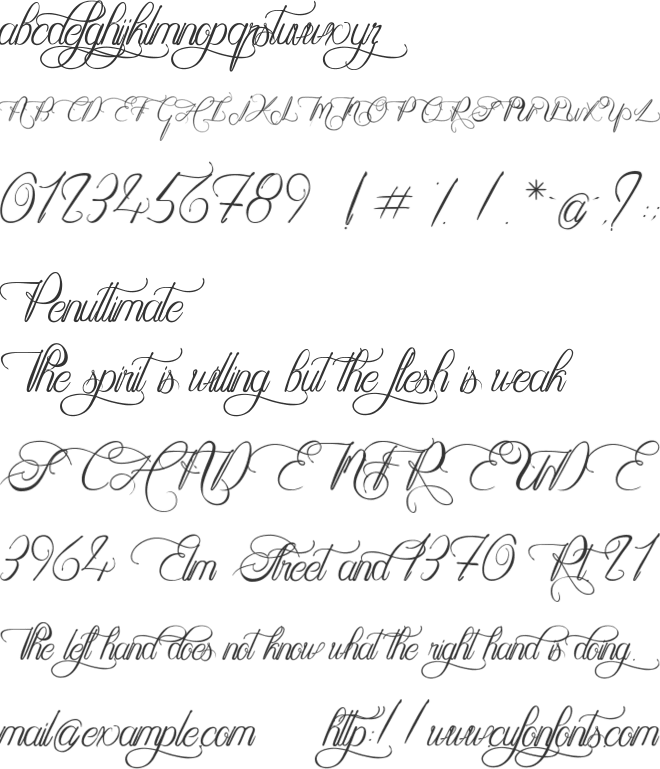 Heart Romance font preview