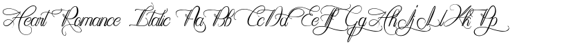 Heart Romance Italic font