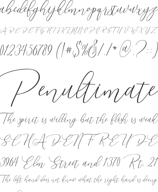 Dhenmark font preview