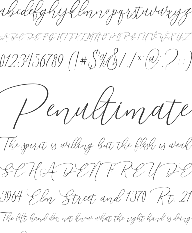 Dhenmark font preview