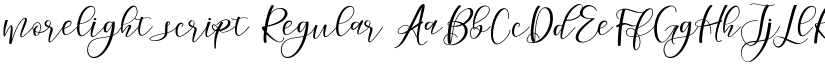 morelight script Regular font
