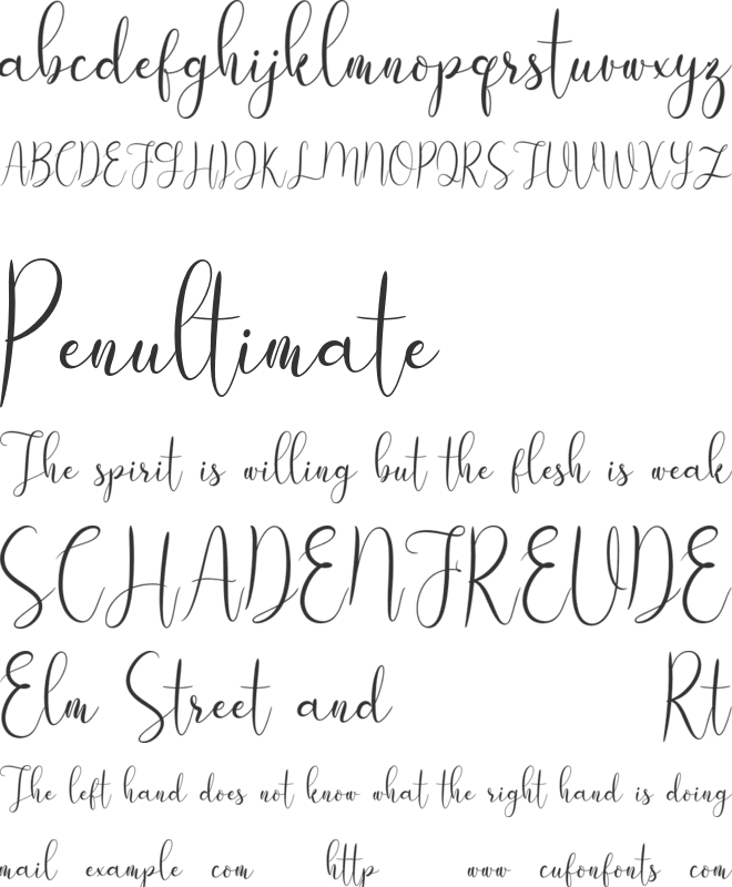 Putih Jasmine demo font preview