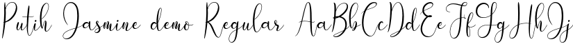 Putih Jasmine demo Regular font