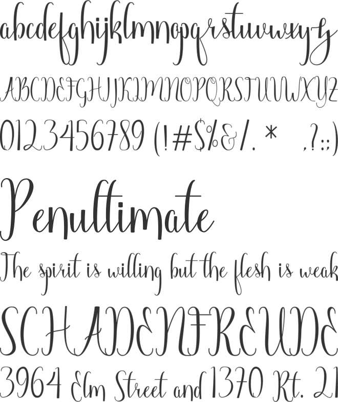 azelia free font preview