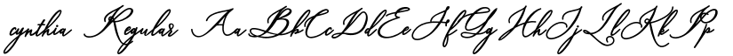 cynthia Regular font