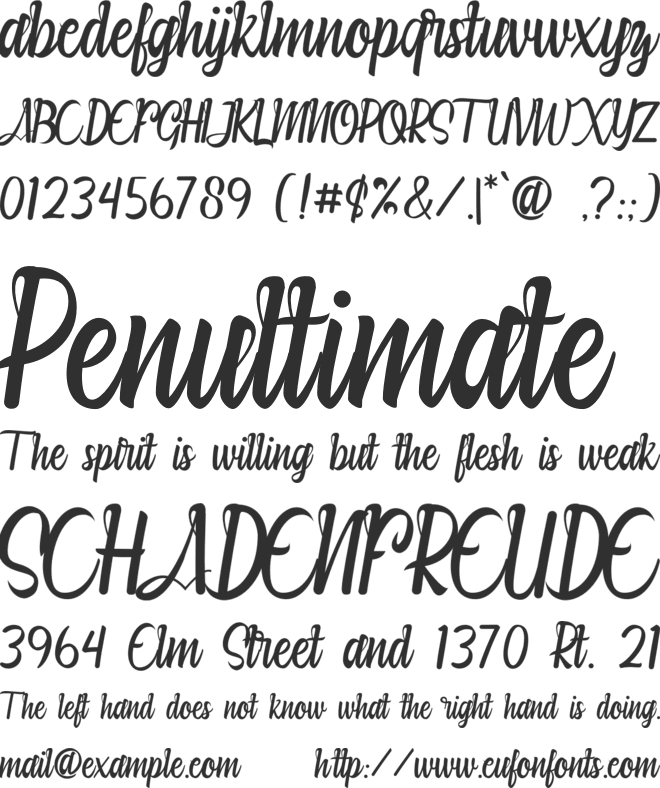 Smooth People CHILD font preview