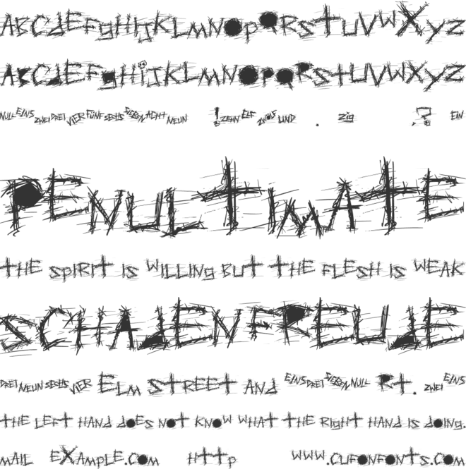 Aggressive Angry Baby Killer font preview