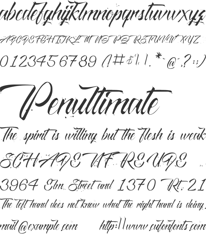 Monte Cristo font preview