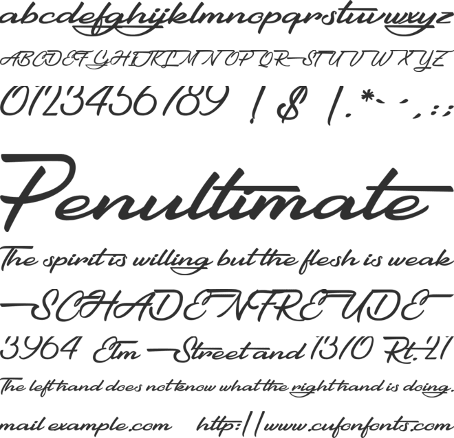 Gentlemanly font preview