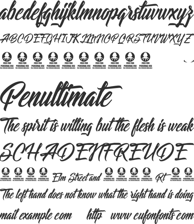 Lights of the Stardust font preview
