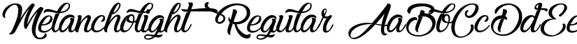 Melancholight Regular font