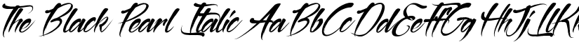 The Black Pearl Italic font
