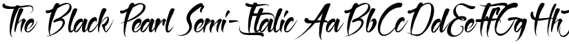The Black Pearl Semi-Italic font