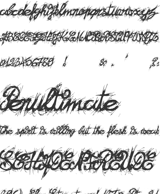 &lt;El&Font! Brush&gt; font preview