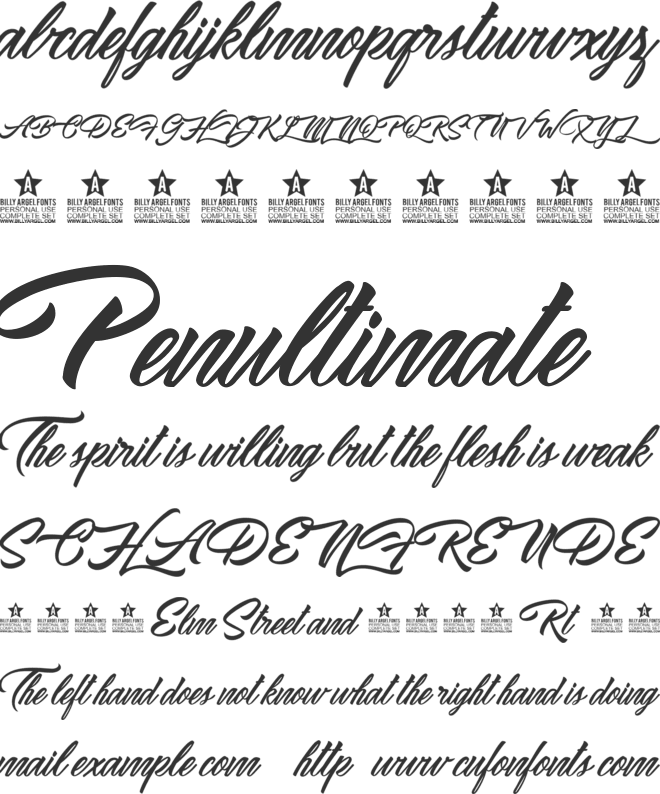 Walking Stones Personal Use font preview