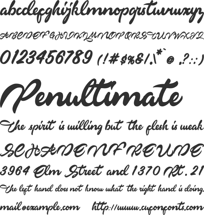Markinson font preview