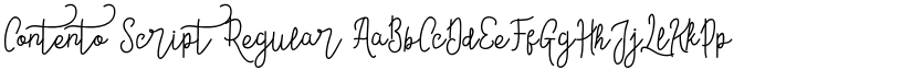 Contento Script Regular font