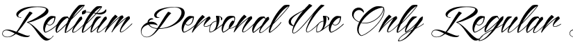 Reditum Personal Use Only Regular font