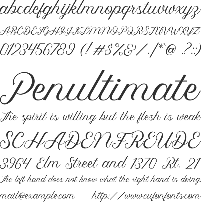 Royalite Script font preview