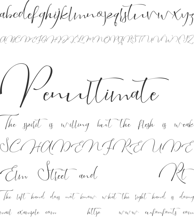 Miraluna font preview