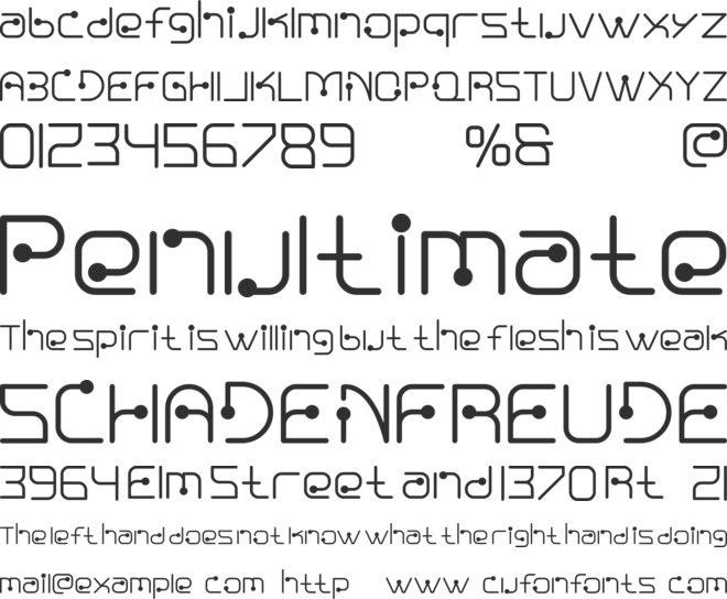 NUIXYBER font preview