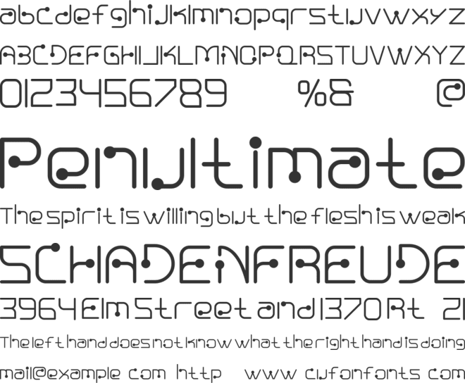 NUIXYBER font preview