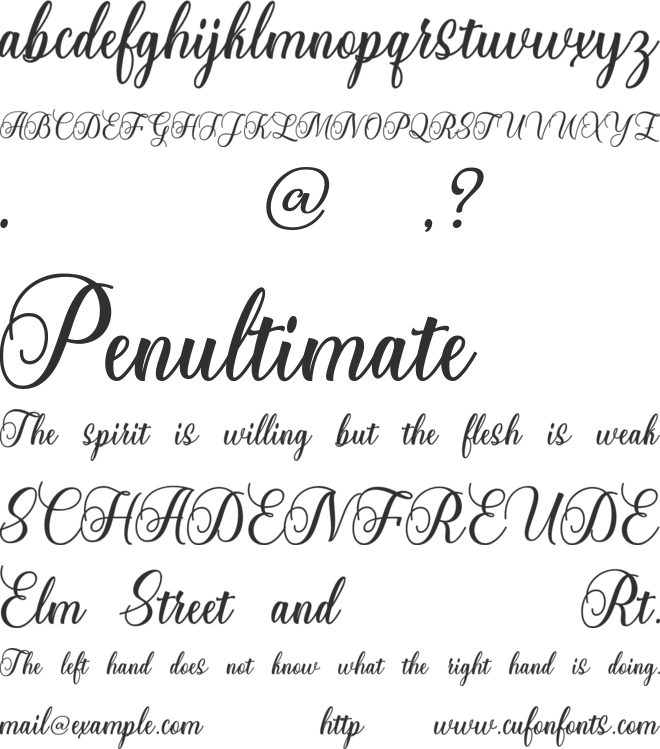 Starlive Script font preview