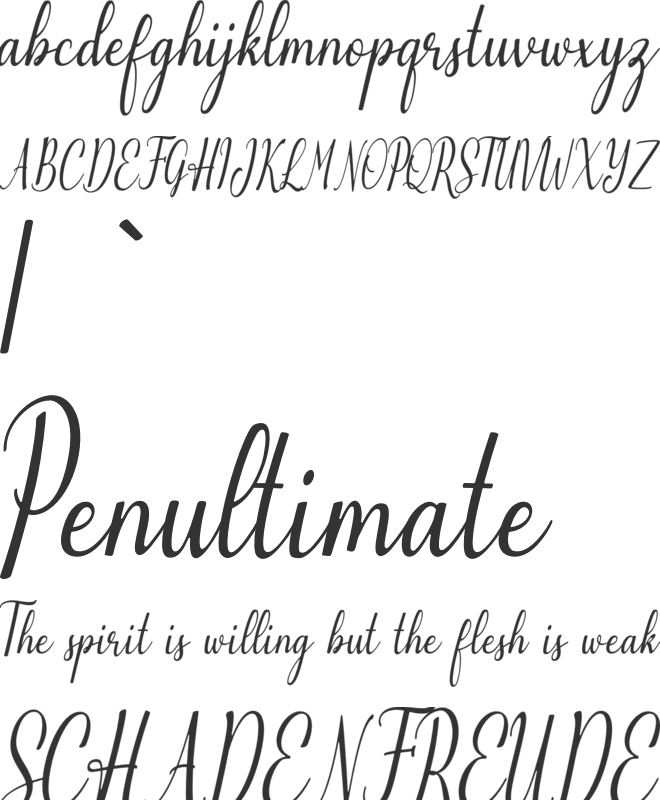 Emilyne Demo font preview