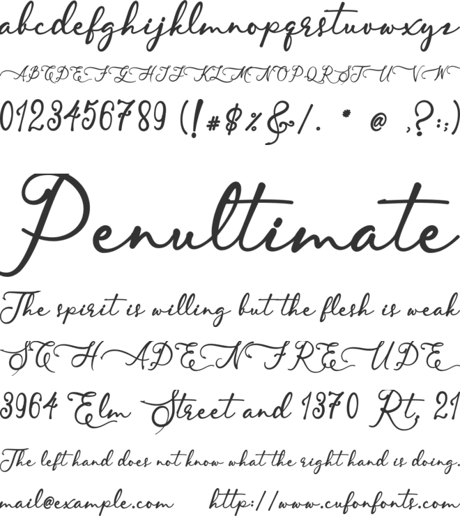 Skallight Millagra font preview