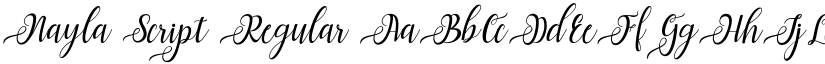 Nayla Script Regular font