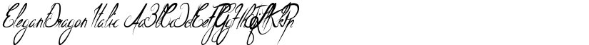 ElegantDragon Italic font