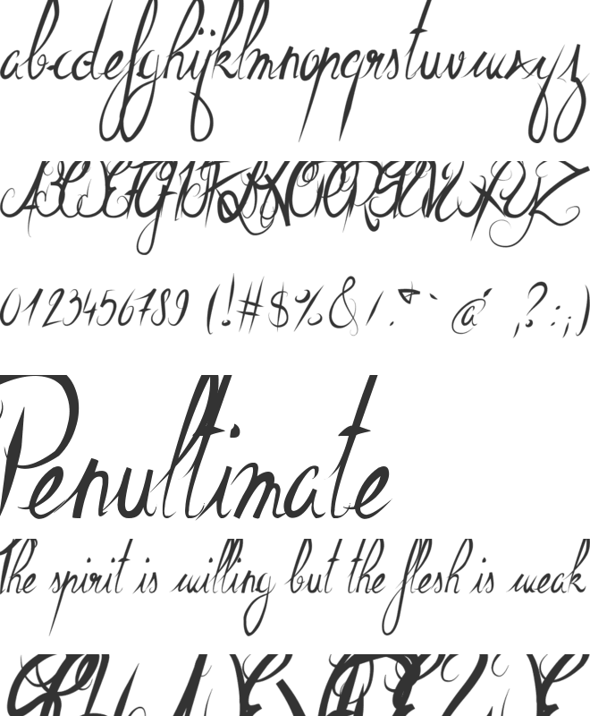 ElegantDragon font preview