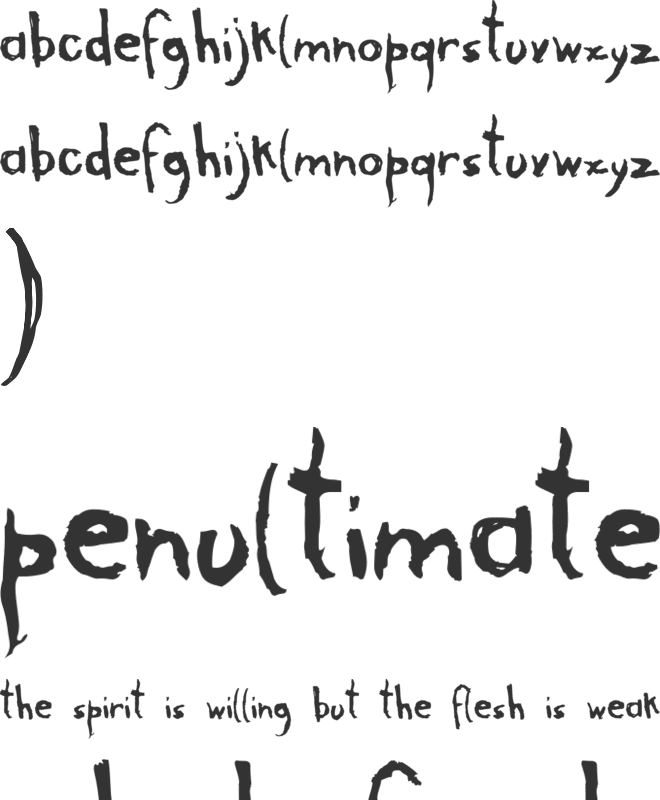 Arranha font preview