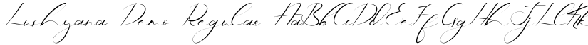 Lushyana Demo Regular font