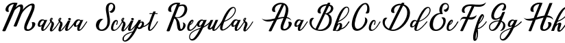Marria Script Regular font
