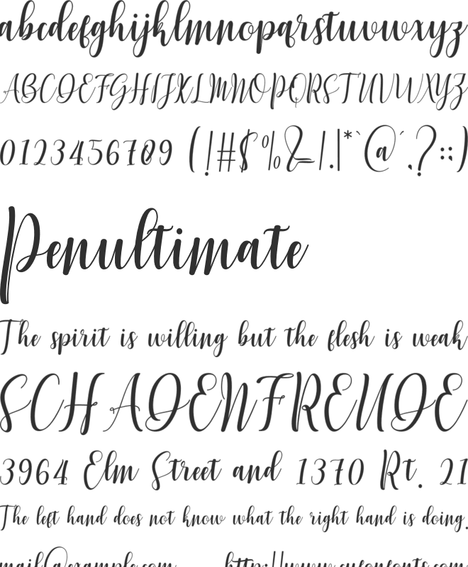 Mettadilla font preview