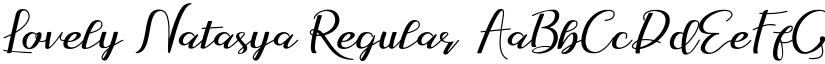 Lovely Natasya Regular font