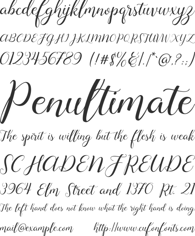 Lysandra Demo font preview