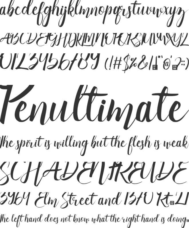 Milleston Font font preview
