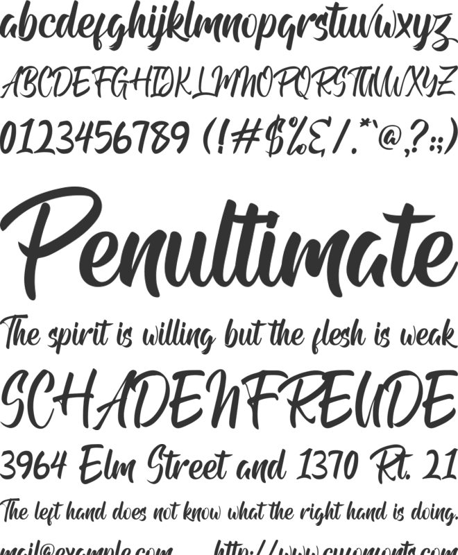 Andhibath Demo font preview