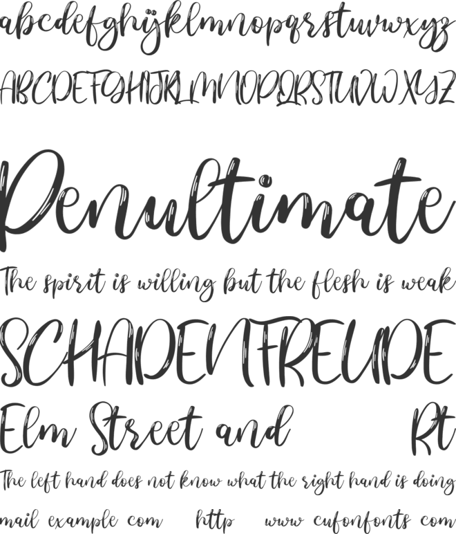 Nhadiem Elans Demo font preview