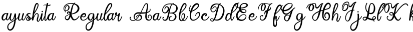 ayushita Regular font