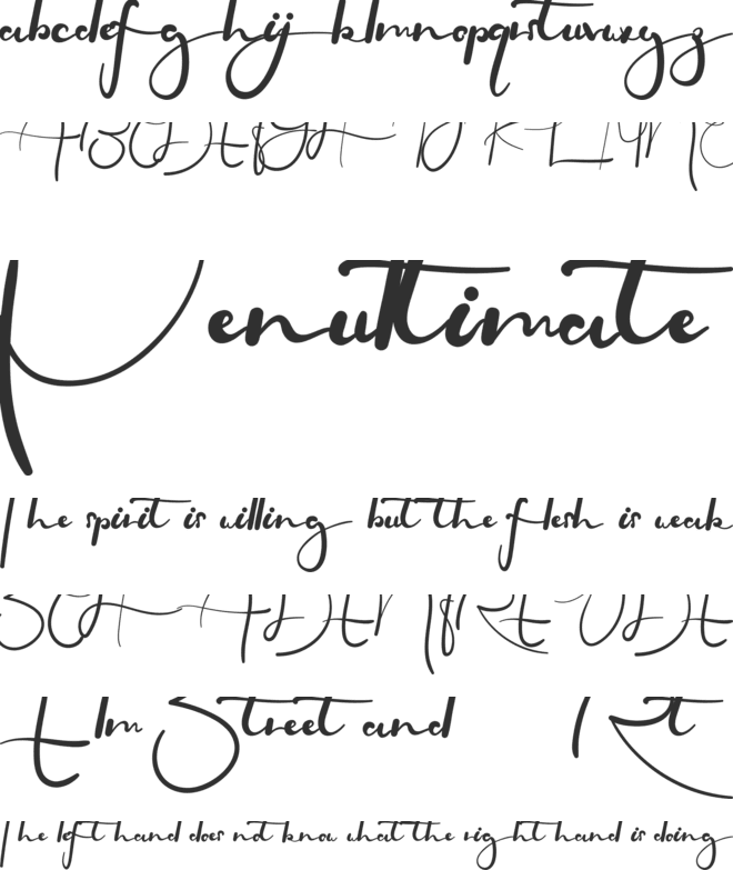 Firlands House Demo font preview